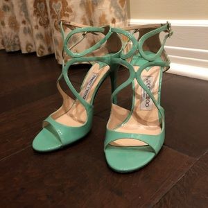 Jimmy Choo turquoise heels